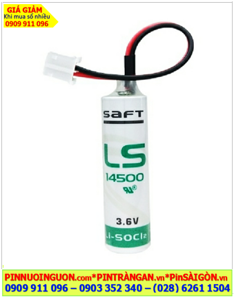 Saft LS14500 (Zắc SM2.54-2P); Pin nuôi nguồn PLC Saft LS14500 lithium 3.6v AA 2600mAh _Xuất xứ Pháp